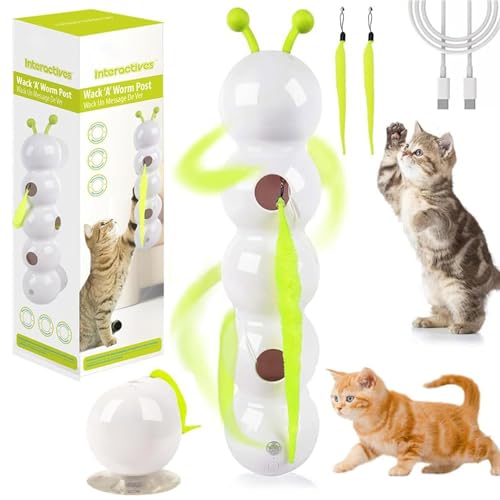 Interactive Electric Caterpillar Cat Toy, Raupe Intelligentes Katzenspielzeug, Beweglicher Raupe Spielzeug, Interaktives Katzen Spielzeug Wiederaufladbar, Katzenspielzeug Selbstbeschäftigung für Katze Interactive Electric Caterpillar Cat Toy, Raupe Intelligentes Katzenspielzeug, Beweglicher Raupe Spielzeug, Interaktives Katzen Spielzeug Wiederaufladbar, Katzenspielzeug Selbstbeschäftigung für Katze von CHENRI