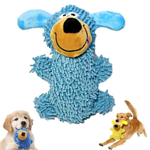 Ipawsplus Squeaky Dog Plush Toy, Quietschendes Plüschtier für Hunde, Unzerstörbares Kauspielzeug für Hund Welpen, Interaktives Spielzeug für kleine und mittelgroße Hunde (Blau) von CHENRI
