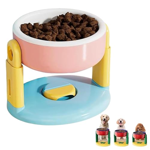 Liftable Suction Cup Pet Bowl, Erhöhter Hundenapf, Höhenverstellbar Futternapf Wassernapf für Katze und Hund, 3 Höhe Hundenapfständer, Langsamer Futternapf für Kleine Mittlere Große Hunde (Rosa) Liftable Suction Cup Pet Bowl, Erhöhter Hundenapf, Höhenverstellbar Futternapf Wassernapf für Katze und Hund, 3 Höhe Hundenapfständer, Langsamer Futternapf für Kleine Mittlere Große Hunde (Rosa) von CHENRI