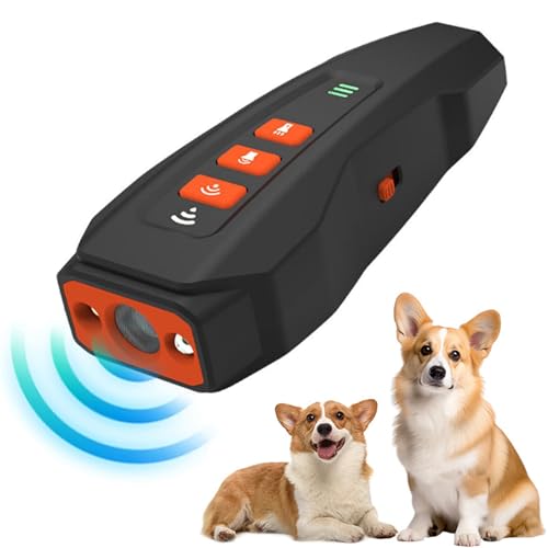 No Bark Ultra, Anti Bell Gerät Hunde, Ultraschall Hundeabwehr, 3 Einstellbaren Frequenzen Antibell für Hunde mit LED Taschenlampe, Wiederaufladbar Antibell Ultraschall Gerät für Innen Außen (Schwarz) No Bark Ultra, Anti Bell Gerät Hunde, Ultraschall Hundeabwehr, 3 Einstellbaren Frequenzen Antibell für Hunde mit LED Taschenlampe, Wiederaufladbar Antibell Ultraschall Gerät für Innen Außen (Schwarz) von CHENRI