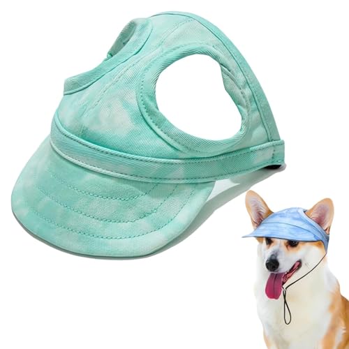 Outdoor Sun Protection Hood for Dogs, Outdoor Sonnenschutz Hut für Hunde, Hunde Baseballmütze, Basecap Verstellbar Sonnenschutz Hut Hundecap mit Ohrlöchern, Haustier Baseball Mütze für Hunde (F, L) von CHENRI