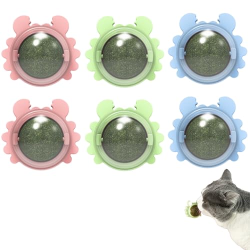 Plothuge Catnip Wall Ball, Plothuge Katzenminze Ball, Katzenminze Balls Spielzeug für Katze, Katzenminze Wandroller für Katzenlecken, 360° Drehbar Katzenminze Bälle Kätzchenspielzeug für Katze (6PCS) Plothuge Catnip Wall Ball, Plothuge Katzenminze Ball, Katzenminze Balls Spielzeug für Katze, Katzenminze Wandroller für Katzenlecken, 360° Drehbar Katzenminze Bälle Kätzchenspielzeug für Katze (6PCS) von CHENRI
