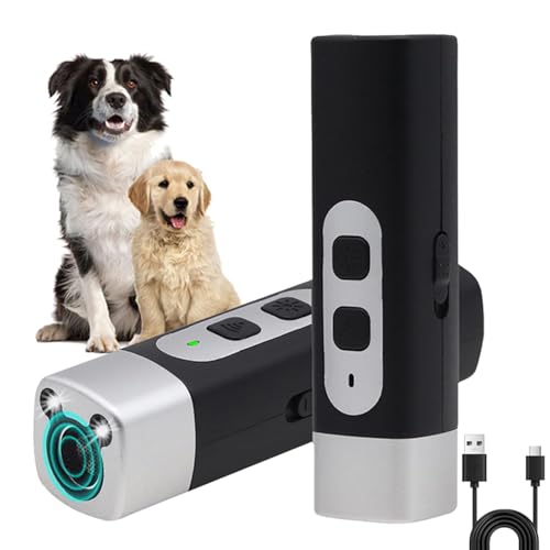 Ruhemeister Pro - Schonendes Ultraschall, Ruhemeister Hund, Anti-Bell-Gerät für Hunde mit Taschenlampe, Ruhemeister Pro – 2026 Schonendes -Training für Ruhiges Zuhaus (Schwarz) von CHENRI