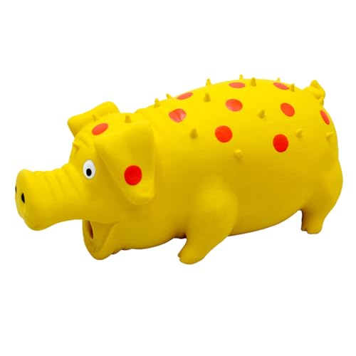Simulated Pig Sound Children's Toy Squeaky Pig Toys, Simuliertes Schwein Sound Kinderspielzeug Quitschende Spielzeug, Schwein mit Tierstimme, Interaktives Badespielzeug Geschenk für Kinder (Gelb) von CHENRI