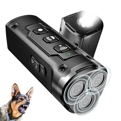 Solavie BarkStop Hundetrainer, Antibell für Hunde - Ultraschall Hundebell Stopper mit 2 Einstellbaren Frequenzen, Anti Bell Gerät Hunde 30 Fuß Reichweite mit LED Taschenlampe für Innen Außen (Schwarz) Solavie BarkStop Hundetrainer, Antibell für Hunde - Ultraschall Hundebell Stopper mit 2 Einstellbaren Frequenzen, Anti Bell Gerät Hunde 30 Fuß Reichweite mit LED Taschenlampe für Innen Außen (Schwarz) von CHENRI