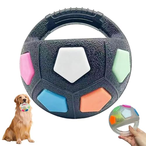 The Mellow Dog Calming Ball, Hundeball mit Griff, Interaktives Wurf- und Apportierspiel, Quietschende Schwimmbälle, Interaktives Hundespielzeug Ball für kleine, mittelgroße und große Hunde (Farbe) von CHENRI