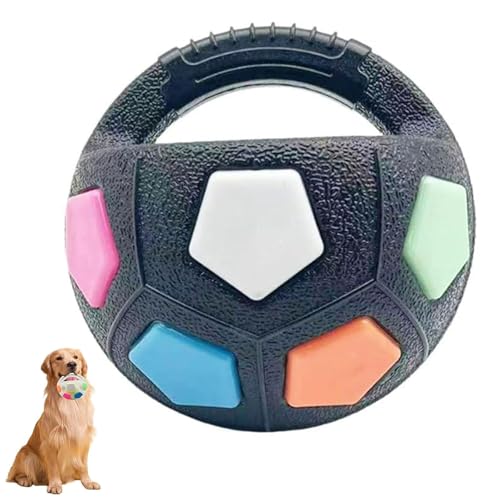 The Mellow Dog Calming Ball, Hundeball mit Griff, Interaktives Wurf- und Apportierspiel, Quietschende Schwimmbälle, Interaktives Hundespielzeug für kleine, mittelgroße und große Hunde (Farbe) von CHENRI