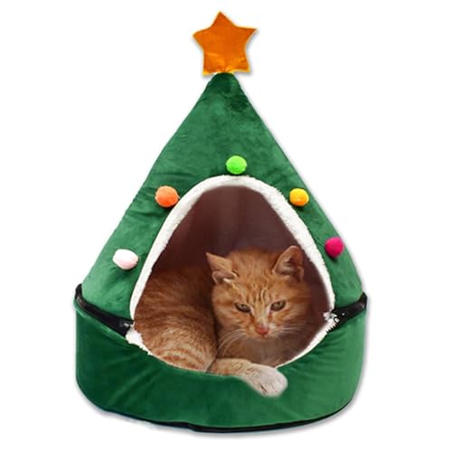Weihnachtsbaum Katzenbett, Weihnachten Hundebetten Weich Waschbar Katzenhöhle Katzenschlafplatz, Weihnachtsbaum Hundehaus Hundeschlafsack, Hundesofa Katzensofa Haustierbett für Katzen Hunde (Grün, S) Weihnachtsbaum Katzenbett, Weihnachten Hundebetten Weich Waschbar Katzenhöhle Katzenschlafplatz, Weihnachtsbaum Hundehaus Hundeschlafsack, Hundesofa Katzensofa Haustierbett für Katzen Hunde (Grün, S) von CHENRI