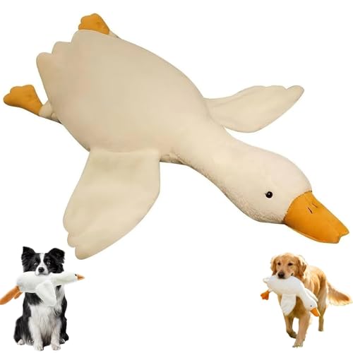 White Duck Dog Toy, 2025 Neues großes Plüsch-Enten-Hundespielzeug, 50cm Niedliche Gans Plüschtier, Kauspielzeug für Hunde, Unzerstörbares Hundespielzeug für kleine, mittlere und große Hunde White Duck Dog Toy, 2025 Neues großes Plüsch-Enten-Hundespielzeug, 50cm Niedliche Gans Plüschtier, Kauspielzeug für Hunde, Unzerstörbares Hundespielzeug für kleine, mittlere und große Hunde von CHENRI