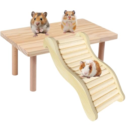 Hamsterplattform und Hamsterbrücke, Kletter-Aktivitätsspielzeug, Rennmaus-Spielzeug, Holzhamster-Spielzeug, Kleintier-Übung, Chinchilla-Spielzeug, 2-teiliges Set Hamsterplattform und Hamsterbrücke, Kletter-Aktivitätsspielzeug, Rennmaus-Spielzeug, Holzhamster-Spielzeug, Kleintier-Übung, Chinchilla-Spielzeug, 2-teiliges Set von CHENYUOUYANG