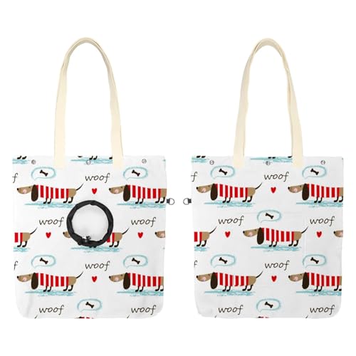 CHENZZZZ Niedliche Cartoon-Hundetragetasche, Leinen-Schultertasche, Hundetragetasche, tragbare Katze, kleine Tragetasche von CHENZZZZ