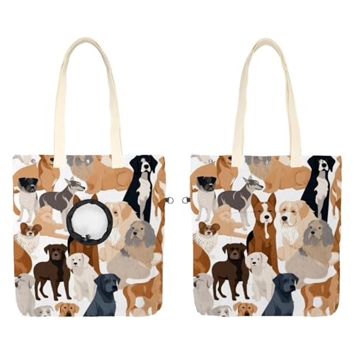 CHENZZZZ Schultertasche für verschiedene Hunderassen, Tragetasche, Leinen-Umhängetasche, Tragetasche, tragbare Katze, kleine Tragetasche von CHENZZZZ