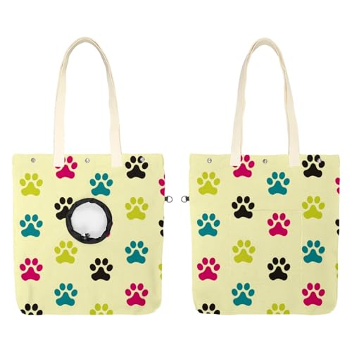 CHENZZZZ Show Head Pet Canvas Umhängetasche, Paw Dog Pet Out Tasche, Outcrop, Pet Out Umhängetasche von CHENZZZZ