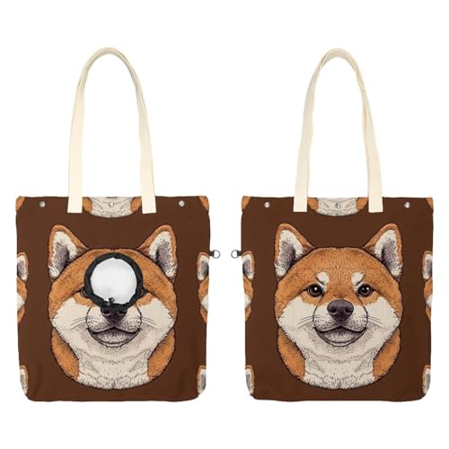 CHENZZZZ Show Head Pet Canvas Umhängetasche Cute Dog Pet Out Bag Outcrop Pet Out Umhängetasche CHENZZZZ Show Head Pet Canvas Umhängetasche Cute Dog Pet Out Bag Outcrop Pet Out Umhängetasche von CHENZZZZ