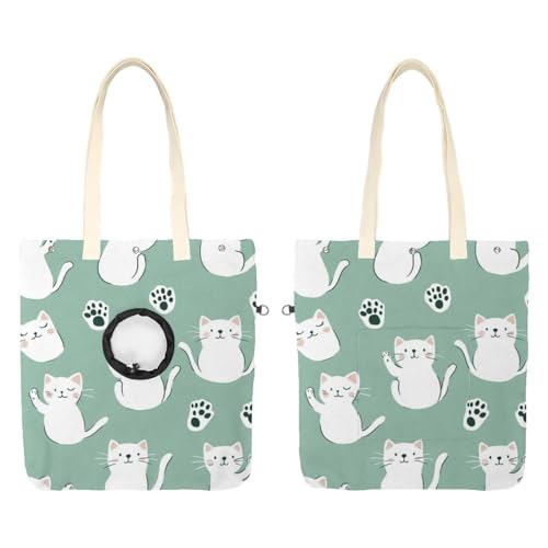 CHENZZZZ Show Head Pet Canvas Umhängetasche Katzen mit Pfoten (2) Pet Out Bag Outcrop Pet Out Umhängetasche von CHENZZZZ