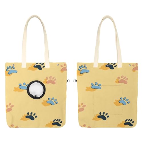 CHENZZZZ Tragetasche für Hunde und Katzen, Pfotenabdruck, Haustier-Schultertasche, Tragetasche, tragbare Katze, kleine Tragetasche von CHENZZZZ
