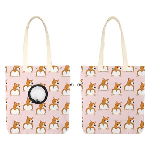 Corgi Dog (2) Cat Out Tasche, Hände frei Show Head Cat Sling Carrier, Cat Restrainer Schultertasche für Outdoor-Reisen von CHENZZZZ