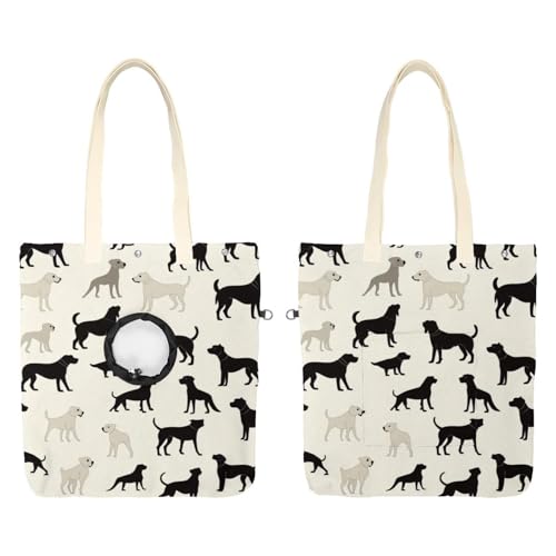 Different Dogs (4) Pet Canvas Shoulder Carrying Bag, Cat Carrier, Portable Kitten & Puppy Tote, Comfort Carriers for Small Pets von CHENZZZZ