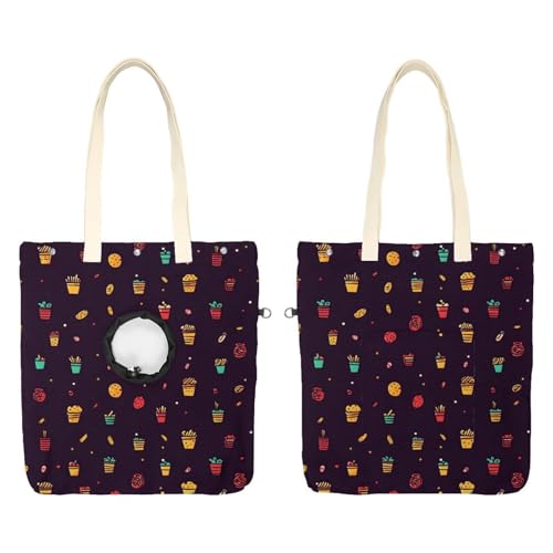 Drink Ice Cream Gamburger Hot Dog Pita T (2) Cat Out Bag Hands Free Show Head Cat Sling Carrier Cat Restrainer Shoulder Bag for Outdoor Travel von CHENZZZZ