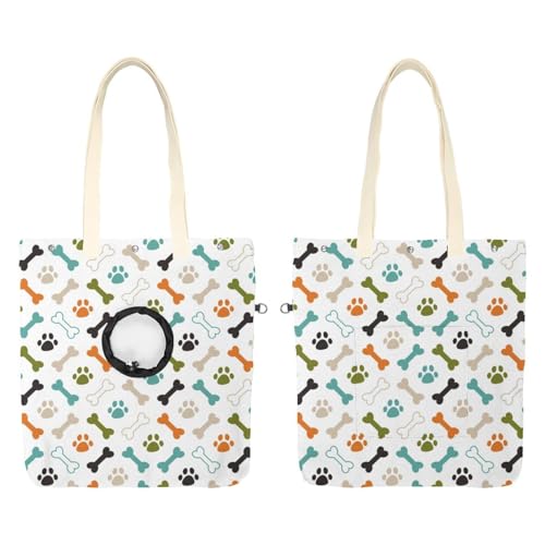 Farbige Tasche für Hunde und Katzen, Pfotenabdruck und Knochen, Katzenrand, freihändiger Show-Kopf, Katzen-Halter, Schultertasche für Outdoor-Reisen Farbige Tasche für Hunde und Katzen, Pfotenabdruck und Knochen, Katzenrand, freihändiger Show-Kopf, Katzen-Halter, Schultertasche für Outdoor-Reisen von CHENZZZZ