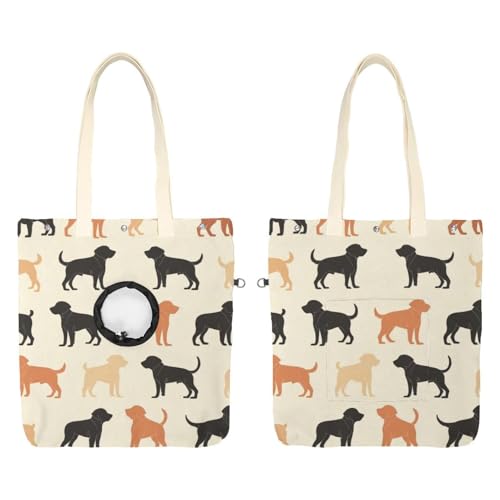 Haustier Umhängetasche Canvas Umhängetasche Hundetransporttasche Tragbare Tasche für Kleine Katzen von CHENZZZZ
