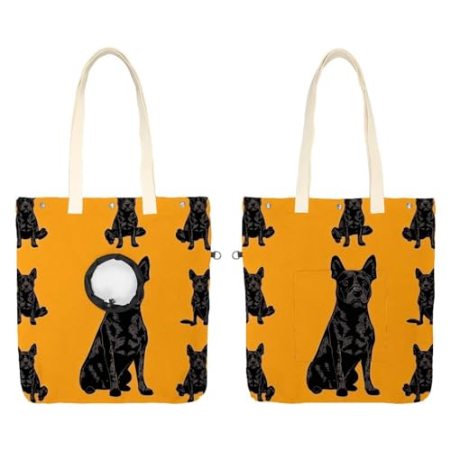 Hunde (4) Haustier Canvas Umhängetasche Niedliche Katze Tragetasche Tragbare Tragetasche Hund Tragetasche für Kleintierbedarf Outdoor Reisen von CHENZZZZ