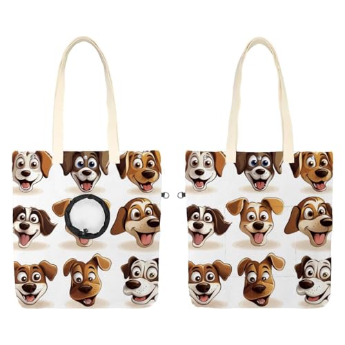 Hundesichter (2) Haustier-Tragetasche, Leinen-Schultertasche, Katzentragetasche, tragbare Kätzchen- und Welpen-Tragetasche, bequeme Tragetasche für kleine Haustiere von CHENZZZZ