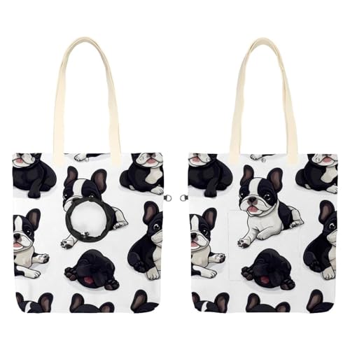 Nette Cartoon Hund Welpen (2) Katze Out Tasche, Freisprecheinrichtung Kopf Katze Sling Träger, Katze Restrainer Umhängetasche für Outdoor Reise von CHENZZZZ