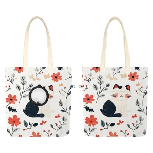 Niedliche Katzen-Blumen-Umhängetasche für Outdoor-Reisen (9) von CHENZZZZ