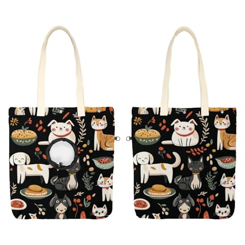 Schultertasche für Haustiere, Schultertasche aus Segeltuch, Hundetransporttasche, tragbare Tasche für kleine Katzen Schultertasche für Haustiere, Schultertasche aus Segeltuch, Hundetransporttasche, tragbare Tasche für kleine Katzen von CHENZZZZ