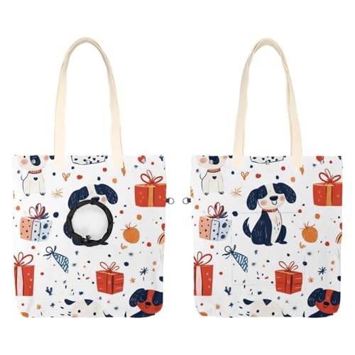 Schultertasche für Haustiere, Schultertasche aus Segeltuch, Hundetransporttasche, tragbare Tragetasche für Katzen und Katzen von CHENZZZZ