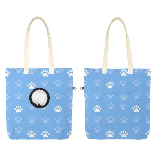 Schultertasche für Hunde und Katzen, Pfotenabdruck, Haustier, Leinen, niedliche Katzentragetasche, tragbare Tragetasche für Kleintierbedarf, Outdoor-Reisen Schultertasche für Hunde und Katzen, Pfotenabdruck, Haustier, Leinen, niedliche Katzentragetasche, tragbare Tragetasche für Kleintierbedarf, Outdoor-Reisen von CHENZZZZ