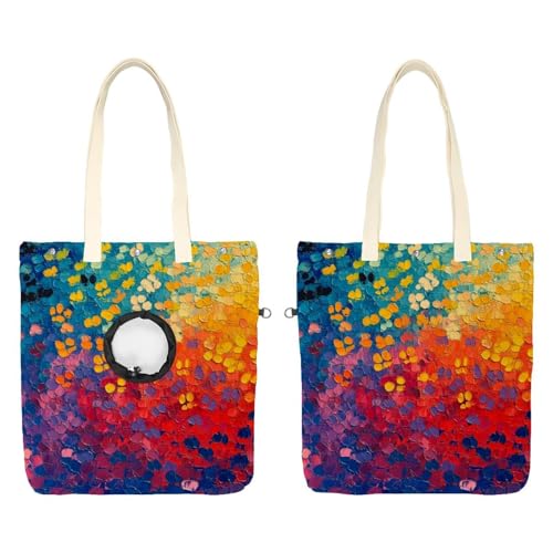 Schultertasche für Hunde und Katzen, Pfotenabdruck, Haustier, Leinen, niedliche Katzentragetasche, tragbare Tragetasche für Kleintierbedarf, Outdoor-Reisen von CHENZZZZ