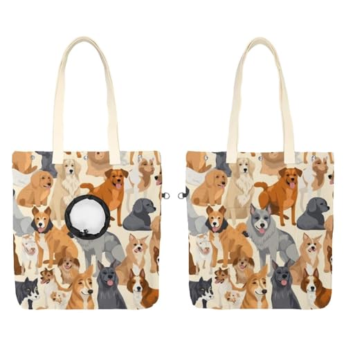Schultertasche für verschiedene Hunderassen, Tragetasche, Leinen-Umhängetasche, Tragetasche, tragbare Katze, kleine Tragetasche von CHENZZZZ