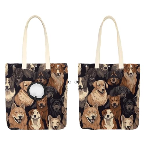 Schultertasche für verschiedene Hunderassen, Tragetasche, Leinen-Umhängetasche, Tragetasche, tragbare Katze, kleine Tragetasche von CHENZZZZ