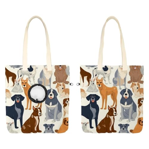 Schultertasche für verschiedene Hunderassen, Tragetasche, Leinen-Umhängetasche, Tragetasche, tragbare Katze, kleine Tragetasche von CHENZZZZ