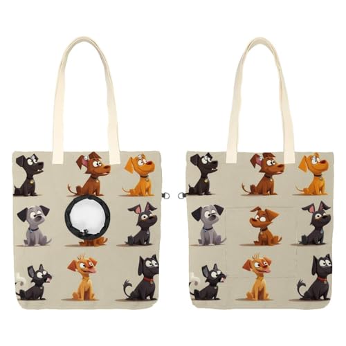 Show Head Pet Canvas Umhängetasche, Cartoon Hunde (1) Pet Out Bag, Outcrop, Pet Out Umhängetasche. von CHENZZZZ