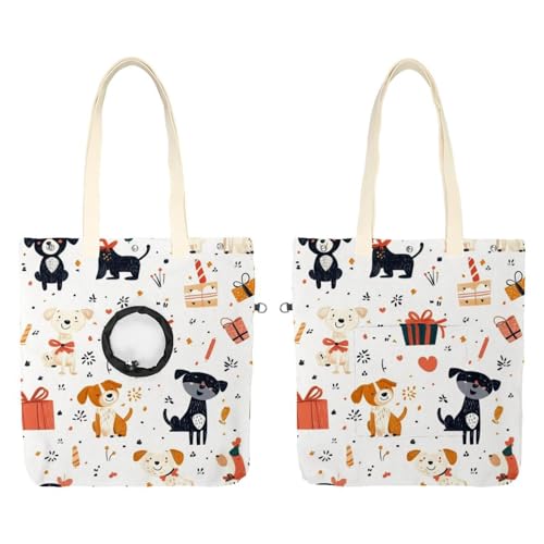 Show Head Pet Canvas Umhängetasche, niedliche lustige Hunde und Geschenke (2) Pet Out Tasche, Outcrop, Pet Out Umhängetasche von CHENZZZZ