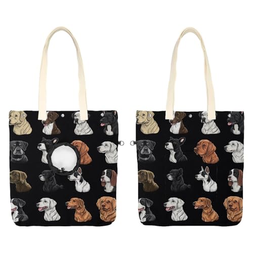 Show Head Pet Canvas Umhängetasche Hund Haustier Haustier Out Bag Outcrop Pet Out Umhängetasche von CHENZZZZ