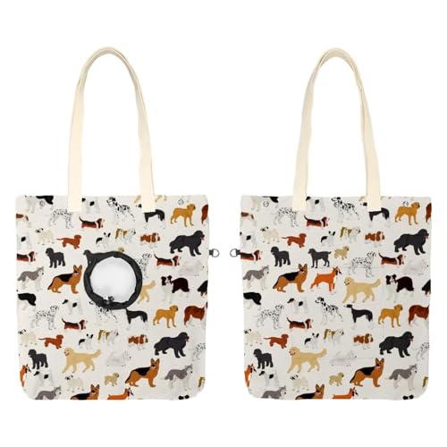 Show Head Pet Canvas Umhängetasche Hund Haustier Out Bag Outcrop Pet Out Umhängetasche von CHENZZZZ