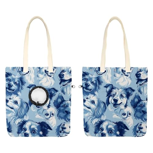 Show Head Pet Canvas Umhängetasche Hunde (2) Pet Out Bag Outcrop Pet Out Umhängetasche von CHENZZZZ
