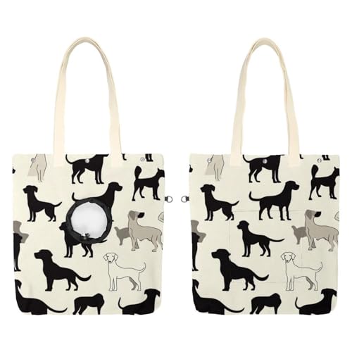 Show Head Pet Canvas Umhängetasche Verschiedene Hunde (6) Pet Out Bag Outcrop Pet Out Umhängetasche von CHENZZZZ