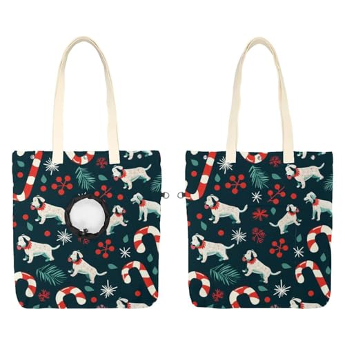 Show Head Pet Canvas Umhängetasche Weihnachten Haustier Hund Haustier Out Tasche Outcrop Pet Out Umhängetasche von CHENZZZZ