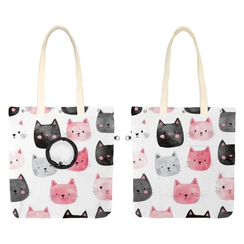 Süße Katzen-Schultertasche aus Segeltuch, Katzentragetasche, tragbare Kätzchen- und Welpen-Tragetasche, bequeme Tragetasche für kleine Haustiere Süße Katzen-Schultertasche aus Segeltuch, Katzentragetasche, tragbare Kätzchen- und Welpen-Tragetasche, bequeme Tragetasche für kleine Haustiere von CHENZZZZ
