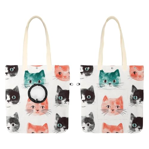 Süße Katzen-Schultertasche aus Segeltuch, Katzentragetasche, tragbare Kätzchen- und Welpen-Tragetasche, bequeme Tragetasche für kleine Haustiere Süße Katzen-Schultertasche aus Segeltuch, Katzentragetasche, tragbare Kätzchen- und Welpen-Tragetasche, bequeme Tragetasche für kleine Haustiere von CHENZZZZ
