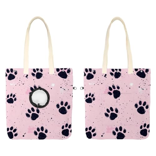 Tasche für Hunde und Katzen, Pfotenabdruck, freihändiges Tragen von Katzenköpfen, Schultertasche für Outdoor-Reisen Tasche für Hunde und Katzen, Pfotenabdruck, freihändiges Tragen von Katzenköpfen, Schultertasche für Outdoor-Reisen von CHENZZZZ