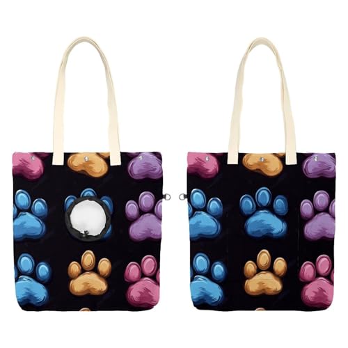 Tasche für Hunde und Katzen, Pfotenabdruck, freihändiges Tragen von Katzenköpfen, Schultertasche für Outdoor-Reisen Tasche für Hunde und Katzen, Pfotenabdruck, freihändiges Tragen von Katzenköpfen, Schultertasche für Outdoor-Reisen von CHENZZZZ