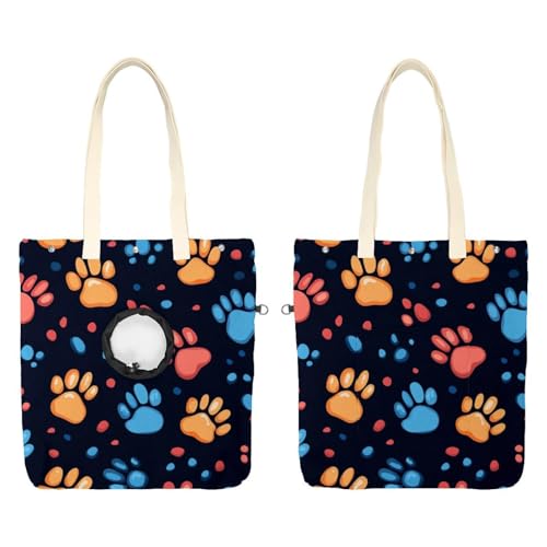 Tasche für Hunde und Katzen, Pfotenabdruck, freihändiges Tragen von Katzenköpfen, Schultertasche für Outdoor-Reisen Tasche für Hunde und Katzen, Pfotenabdruck, freihändiges Tragen von Katzenköpfen, Schultertasche für Outdoor-Reisen von CHENZZZZ