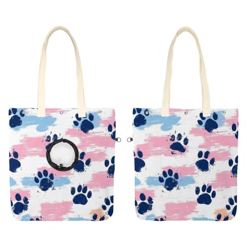 Tasche für Hunde und Katzen, Pfotenabdruck, freihändiges Tragen von Katzenköpfen, Schultertasche für Outdoor-Reisen Tasche für Hunde und Katzen, Pfotenabdruck, freihändiges Tragen von Katzenköpfen, Schultertasche für Outdoor-Reisen von CHENZZZZ