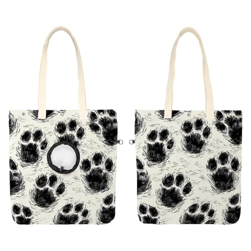 Tasche für Hunde und Katzen, Pfotenabdruck, freihändiges Tragen von Katzenköpfen, Schultertasche für Outdoor-Reisen Tasche für Hunde und Katzen, Pfotenabdruck, freihändiges Tragen von Katzenköpfen, Schultertasche für Outdoor-Reisen von CHENZZZZ
